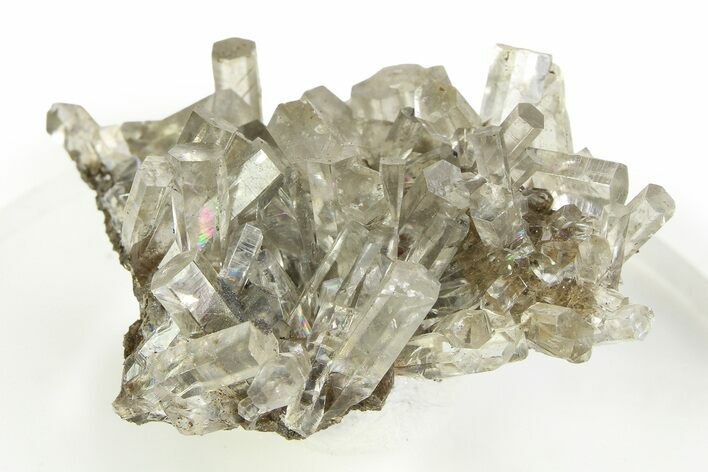 Glassy Hexagonal Calcite Crystal Cluster - China #351358